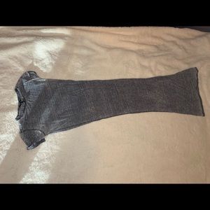 Shortleeve grey maxi dress